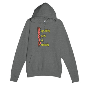 Regretting Saying Yes, Probably — funny graphite heather unisex hoodie