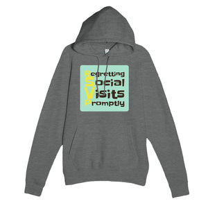 Regretting Social Visits Promptly — funny graphite heather unisex hoodie