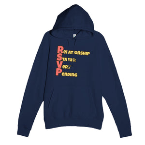 Relationship Status: Very Pending — funny navy unisex hoodie