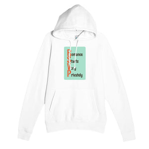 Romance Starts Very Privately — funny white unisex hoodie
