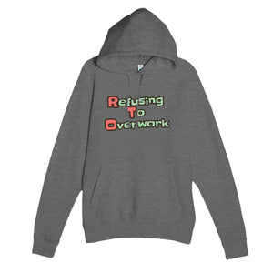 Refusing To Overwork — funny graphite heather unisex hoodie