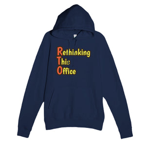 Rethinking This Office — funny navy unisex hoodie