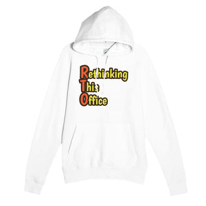 Rethinking This Office — funny white unisex hoodie