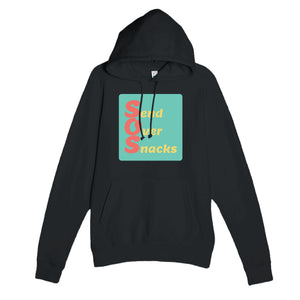 Send Over Snacks — funny black unisex hoodie