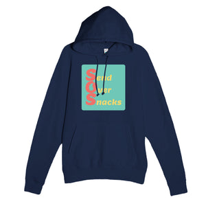 Send Over Snacks — funny navy unisex hoodie