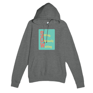 Sitting, Obviously Waiting — funny graphite heather unisex hoodie