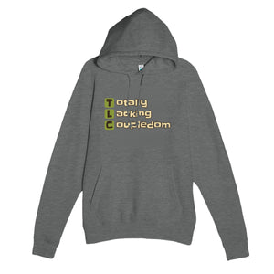 Totally Lacking Coupledom — funny graphite heather unisex hoodie