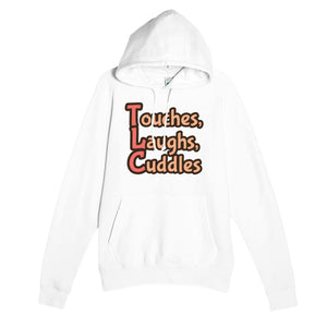Touches, Laughs, Cuddles — funny white unisex hoodie