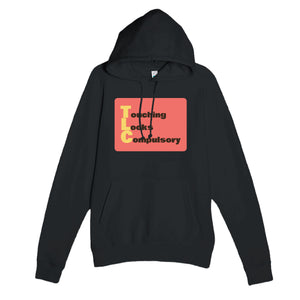 Touching Looks Compulsory — funny black unisex hoodie