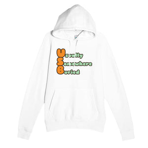 Usually Somewhere Buried — funny white unisex hoodie