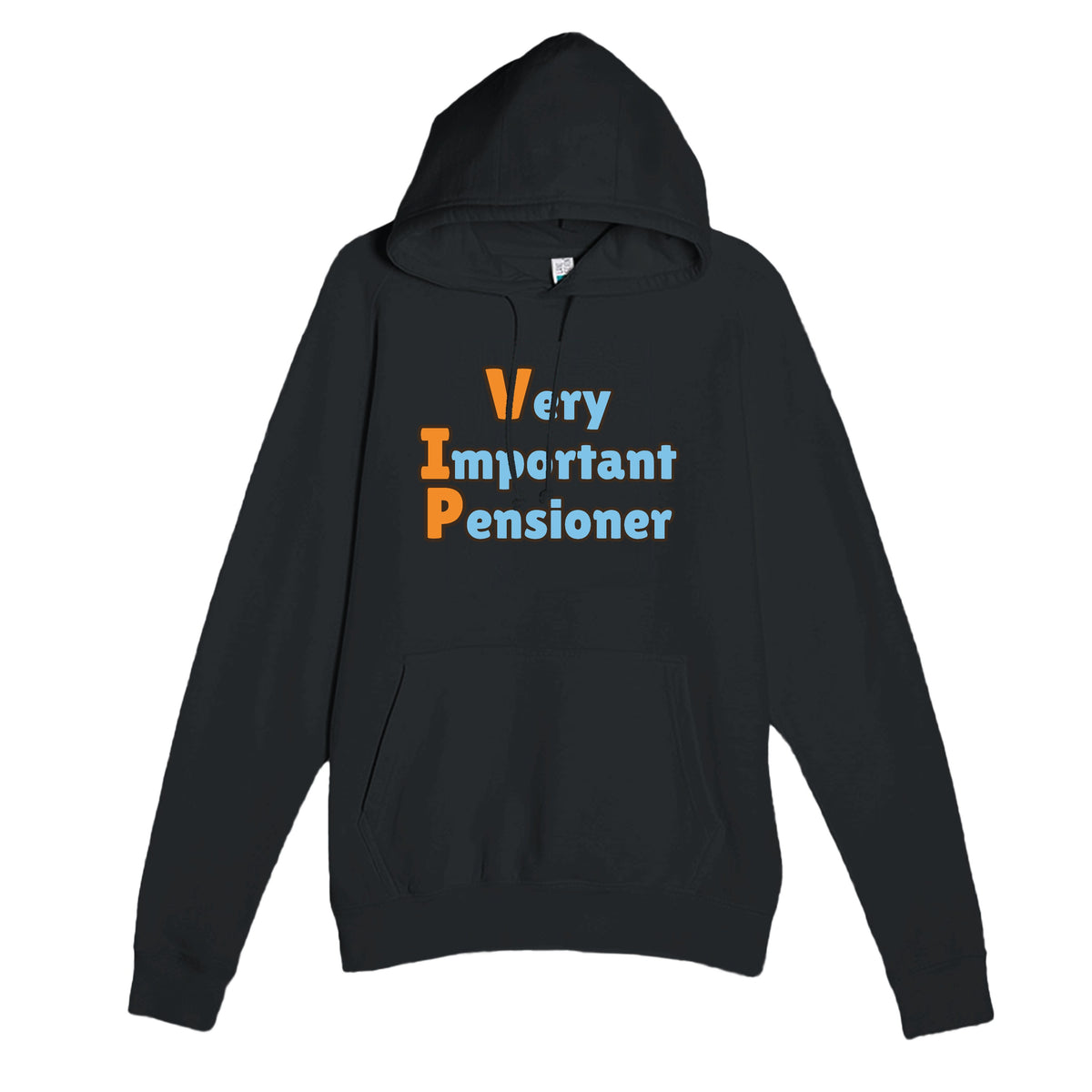 Very Important Pensioner — funny black unisex hoodie