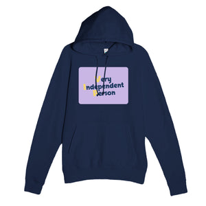 Very Independent Person — funny navy unisex hoodie