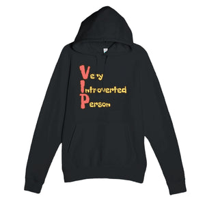 Very Introverted Person — funny black unisex hoodie