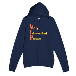 Very Introverted Person — funny navy unisex hoodie