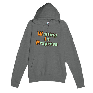 Waiting In Progress — funny graphite heather unisex hoodie