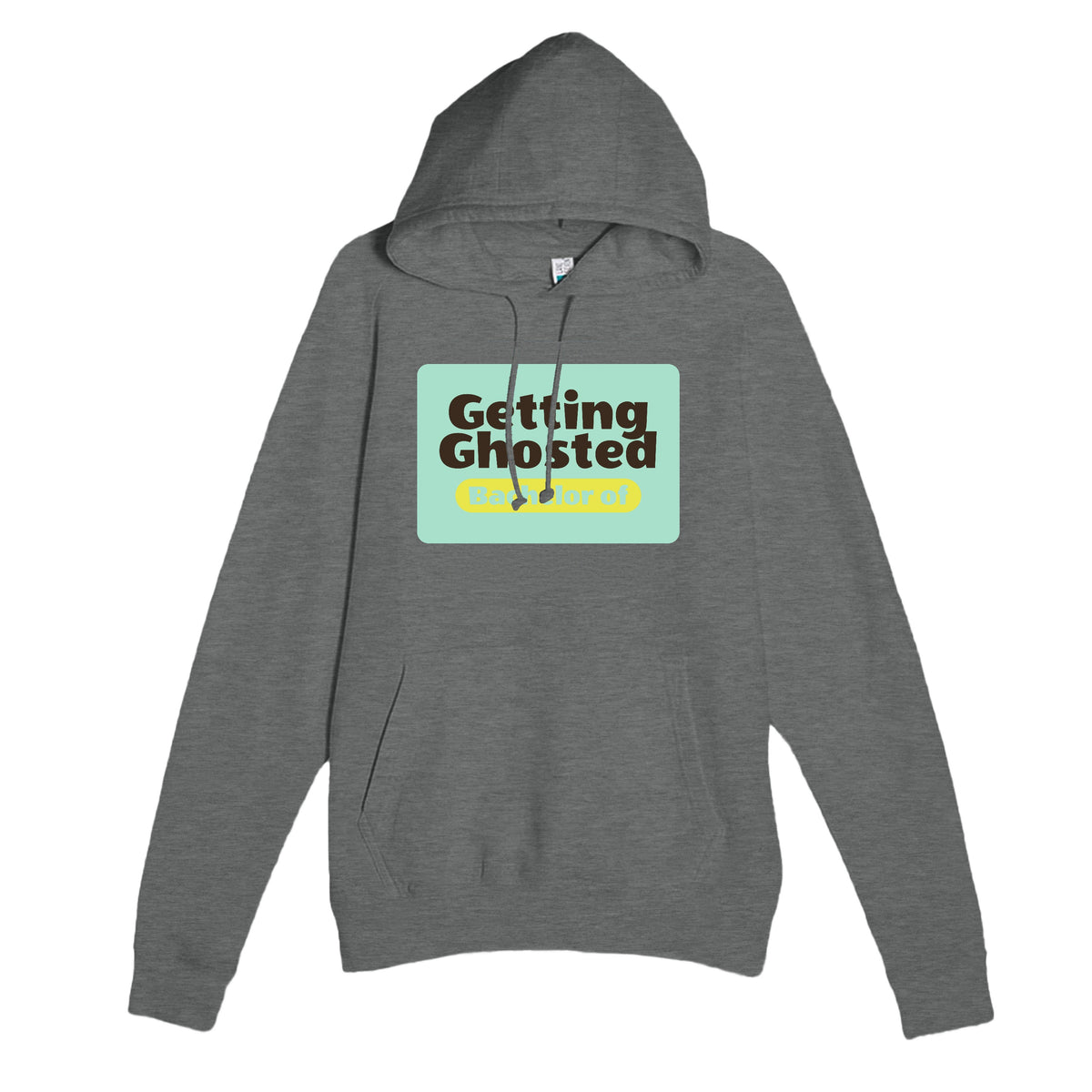 Bachelor of Getting Ghosted — funny graphite heather unisex hoodie