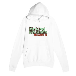 Bachelor of Making Excuses — funny white unisex hoodie