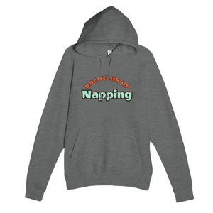 Bachelor of Napping — funny graphite heather unisex hoodie