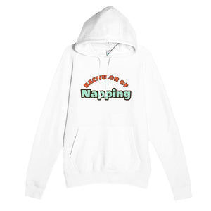 Bachelor of Napping — funny white unisex hoodie
