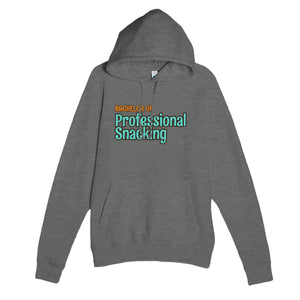 Bachelor of Professional Snacking — funny graphite heather unisex hoodie