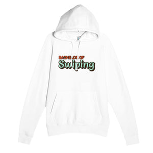 Bachelor of Swiping — funny white unisex hoodie