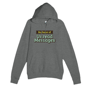 Bachelor of Unread Messages — funny graphite heather unisex hoodie