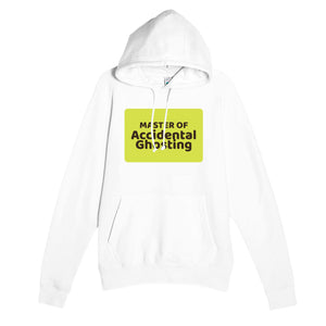 Master of Accidental Ghosting — funny white unisex hoodie