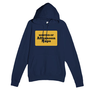 Master of Afternoon Naps — funny navy unisex hoodie