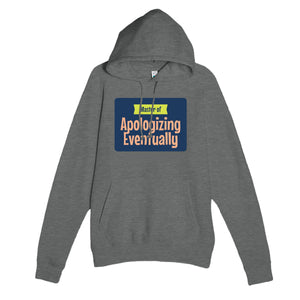 Master of Apologizing Eventually — funny graphite heather unisex hoodie