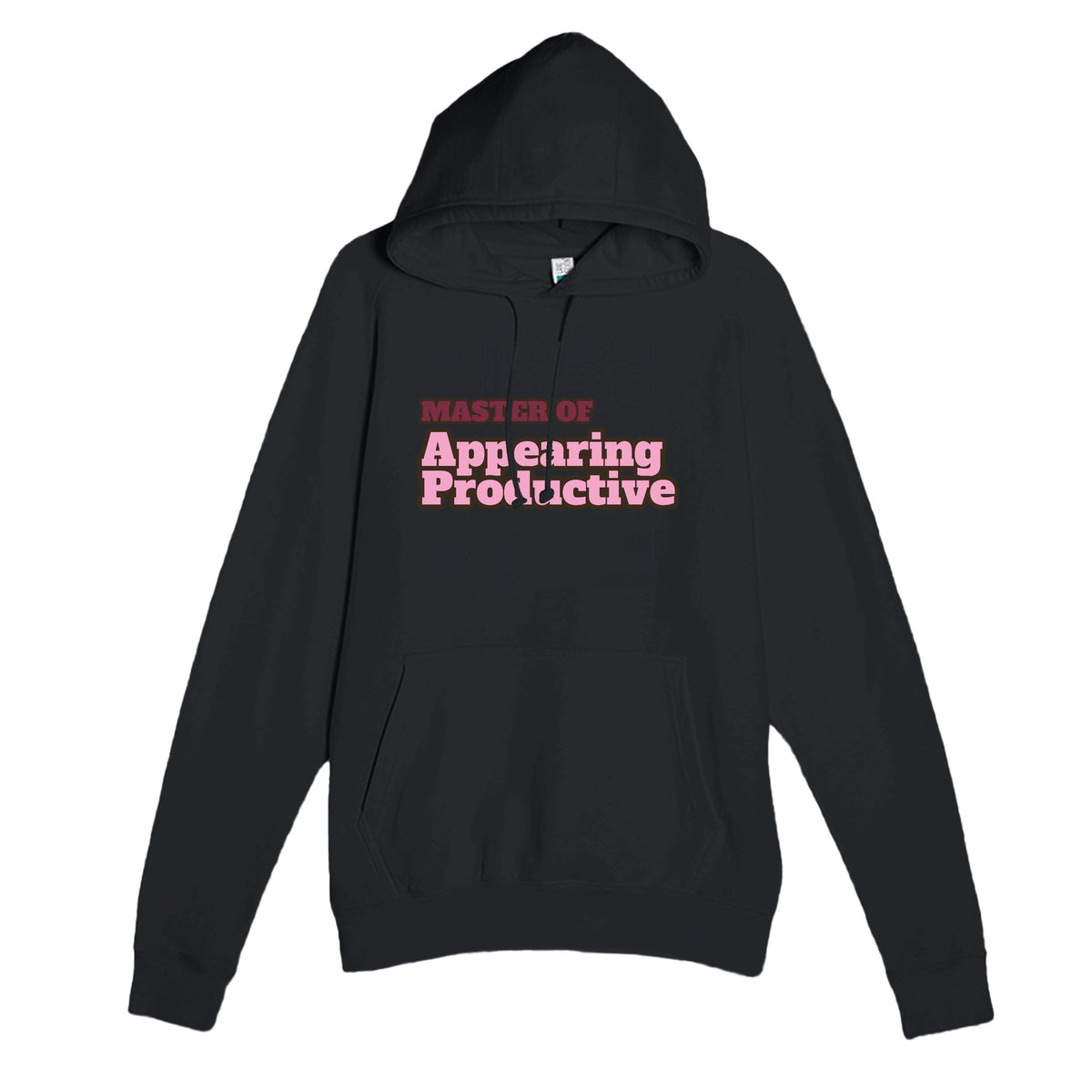 Master of Appearing Productive — funny black unisex hoodie
