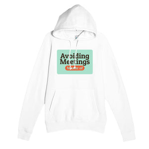 Master of Avoiding Meetings — funny white unisex hoodie