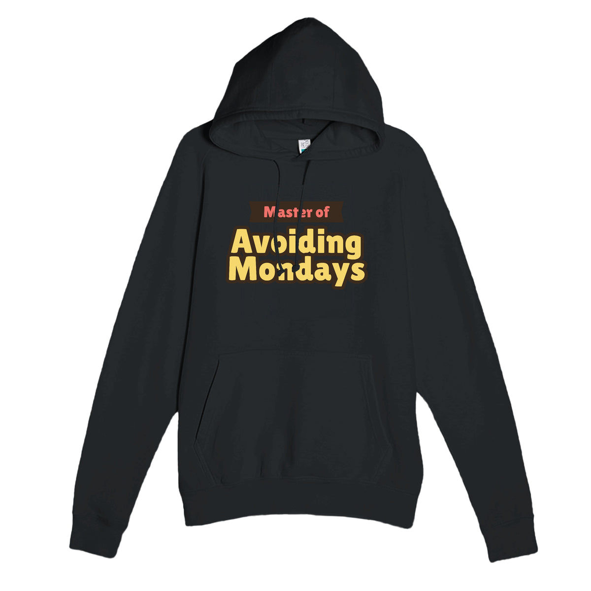 Master of Avoiding Mondays — funny black unisex hoodie