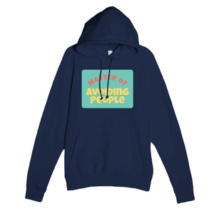 Master of Avoiding People — funny navy unisex hoodie