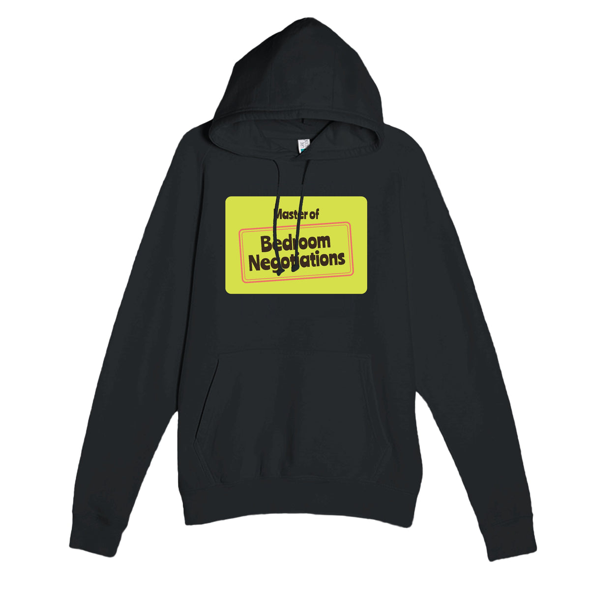 Master of Bedroom Negotiations — funny black unisex hoodie