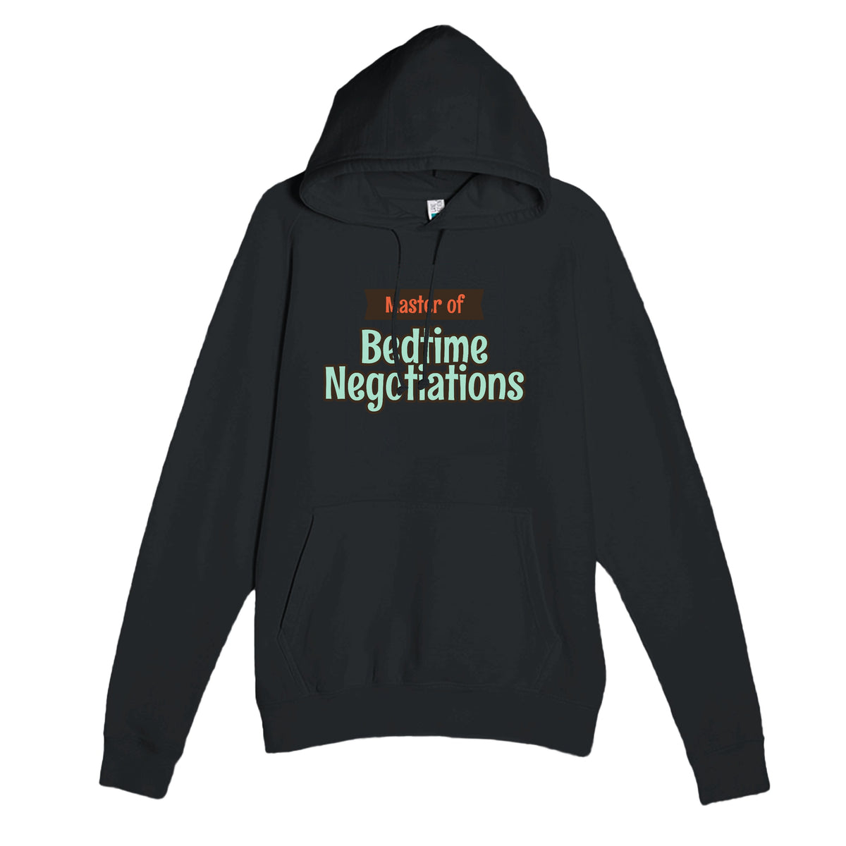 Master of Bedtime Negotiations — funny black unisex hoodie