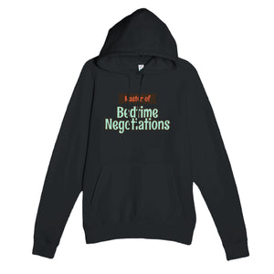 Master of Bedtime Negotiations — funny black unisex hoodie