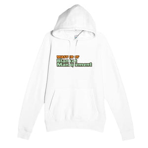 Master of Blanket Management — funny white unisex hoodie