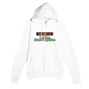 Master of Coffee Consumption — funny white unisex hoodie