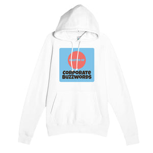 Master of Corporate Buzzwords — funny white unisex hoodie