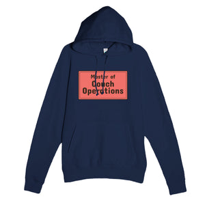Master of Couch Operations — funny navy unisex hoodie