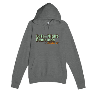Master of Late-Night Decisions — funny graphite heather unisex hoodie