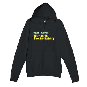 Master of Remote Socializing — funny black unisex hoodie