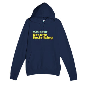 Master of Remote Socializing — funny navy unisex hoodie