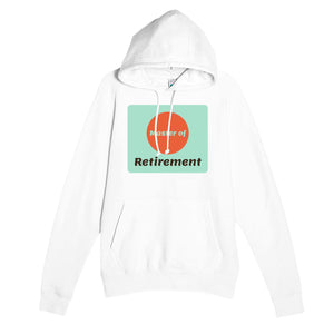 Master of Retirement — funny white unisex hoodie