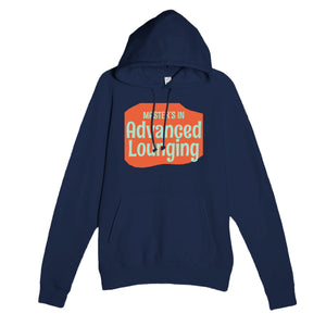 Master’s in Advanced Lounging — funny navy unisex hoodie