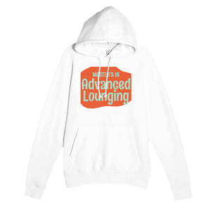 Master’s in Advanced Lounging — funny white unisex hoodie