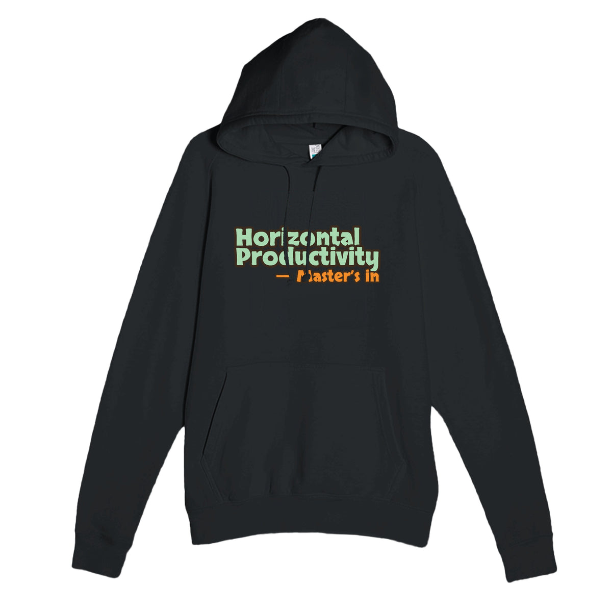 Master’s in Horizontal Productivity — funny black unisex hoodie