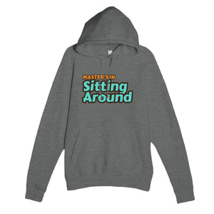 Master’s in Sitting Around — funny graphite heather unisex hoodie