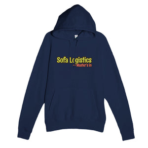 Master’s in Sofa Logistics — funny navy unisex hoodie