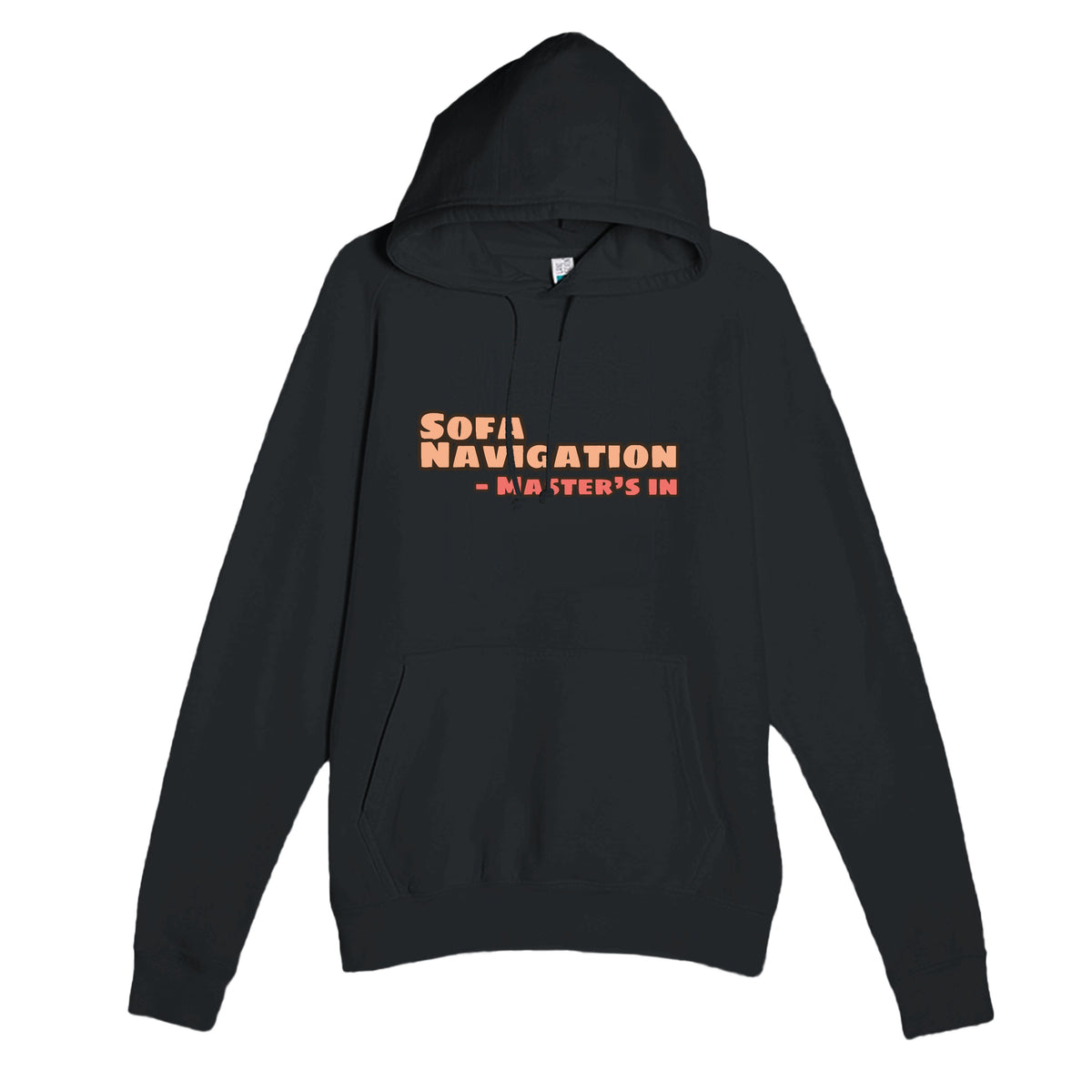 Master’s in Sofa Navigation — funny black unisex hoodie